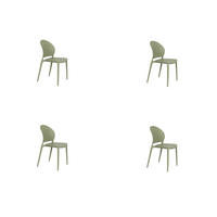 ESSZIMMERSTUHL Sjoerd - Grün - 52/45/82 cm - 4er-Set - Grün, Kunststoff (45/82/52cm)
