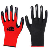 SCHUTZHANDSCHUH Universal, nahtloser Polyesterstrick, Latexbeschichtung, Gr. L/10, 1 Paar, für mittelschwere Arbeiten - Multicolor, Kunststoff/Metall (23/7/1cm)