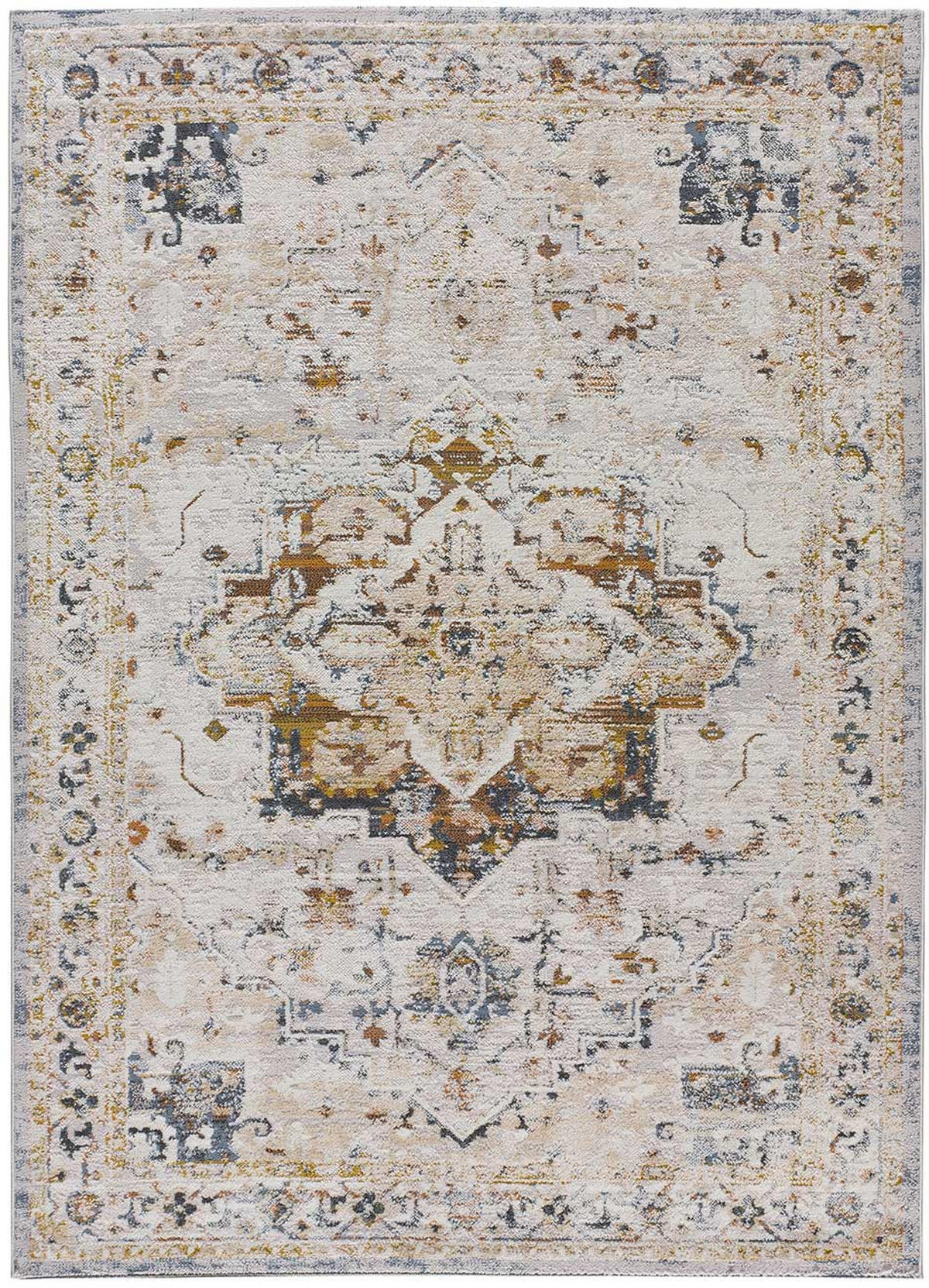 VINTAGE-TEPPICH Weiß Springs 77/150 cm - Multicolor/Weiß, Naturmaterialien/Textil (77/150cm) - Atticgo