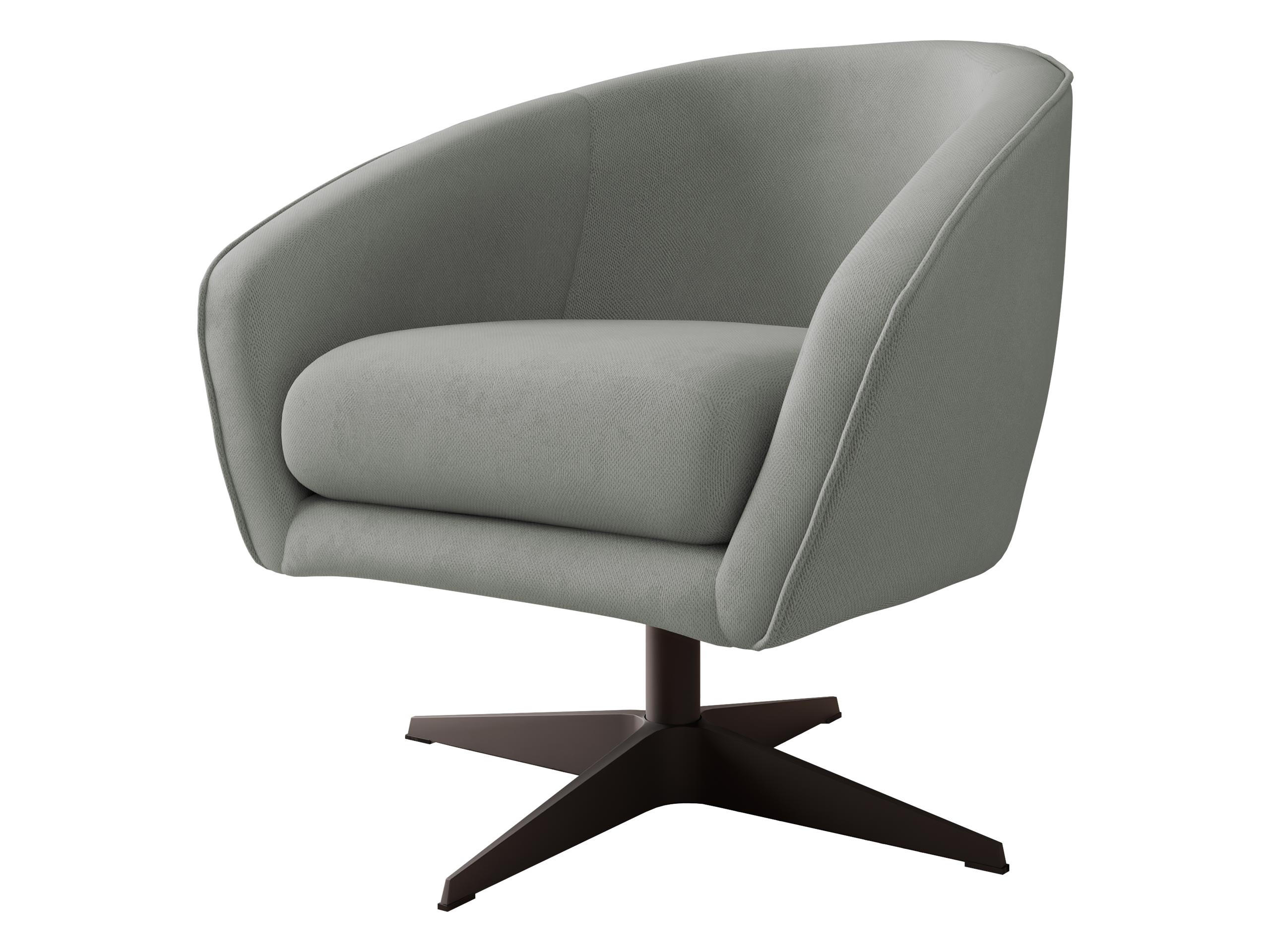 SESSEL Roma BX - Hellgrau/Schwarz, Holz/Textil (80/75/80cm) - MIRJAN24
