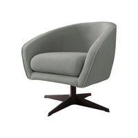 SESSEL Roma BX - Hellgrau/Schwarz, Holz/Textil (80/75/80cm) - MIRJAN24