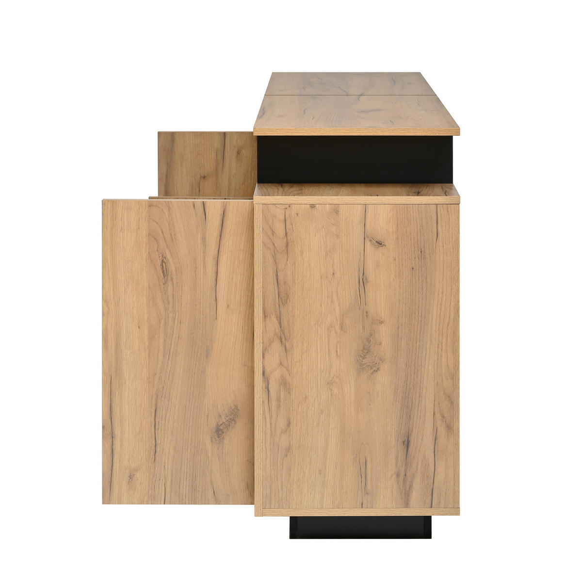 SIDEBOARD mit 4 Türen Natural 120x40x85cm - Naturfarben, Holzwerkstoff (40/85/120cm) - FLIEKS