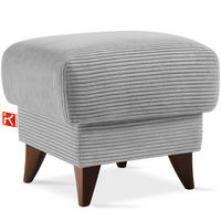 FUẞSTÜTZE GUSTAVO II, Hellgrau - Hellgrau/Braun, Holz/Holzwerkstoff (53/49/53cm) - KONSIMO®