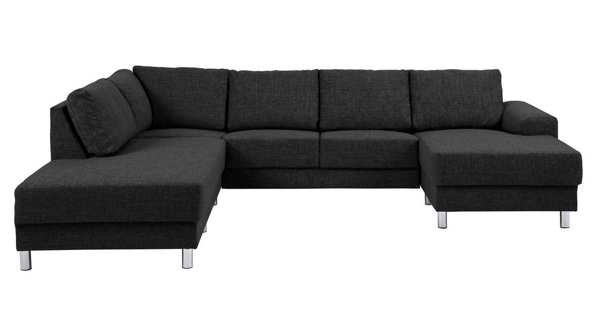 ECKSOFA anthrazitgrau - Grau, Textil (287/221cm) - ebuy24