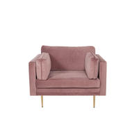 SESSEL Velour staubigpink - Rosa, Holzwerkstoff (110/88/90cm) - ebuy24