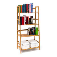 BÜCHERREGAL - Hellbraun, Holz (50/120/30cm) - Relaxdays