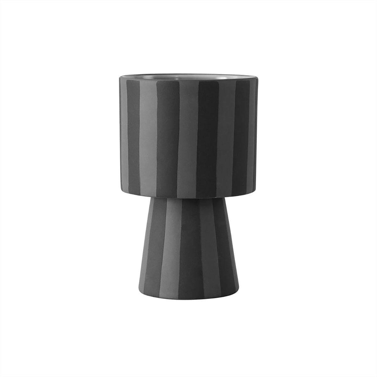BLUMENTOPF Toppu klein in Schwarz/Grau 10 cm - Schwarz, Keramik (10/15/10cm) - OYOY Living Design