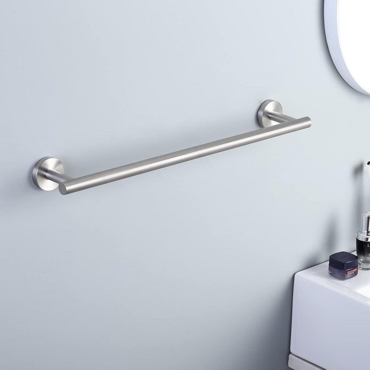 HANDTUCHSTANGE Edelstahl gebürstet 50 cm - Silberfarben, Metall (8.1/5/50cm)