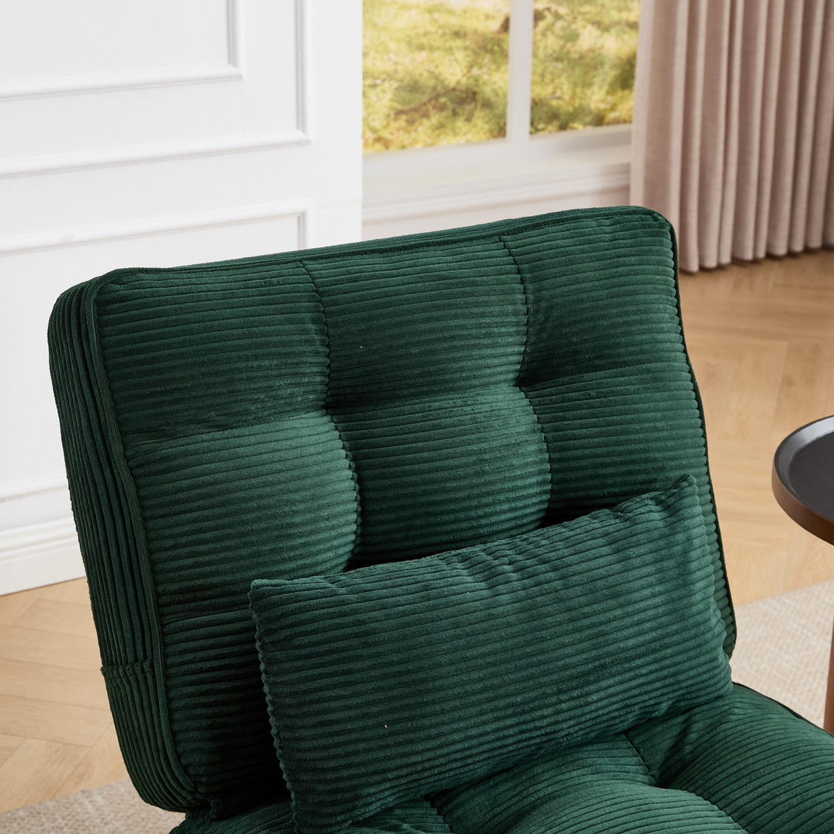 SESSEL Relaxsessel mit Fußstütze & Lendenkissen,verstellbar,Grün - Grün, Holz (73/90/59cm) - LVHOM