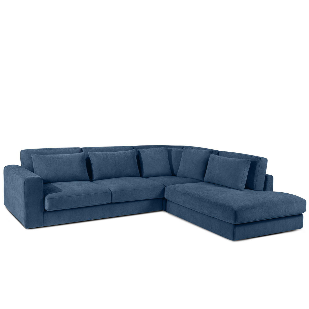 ECKSOFA rechts VERUS - Dunkelblau, Holz/Holzwerkstoff (297/248cm) - KONSIMO®