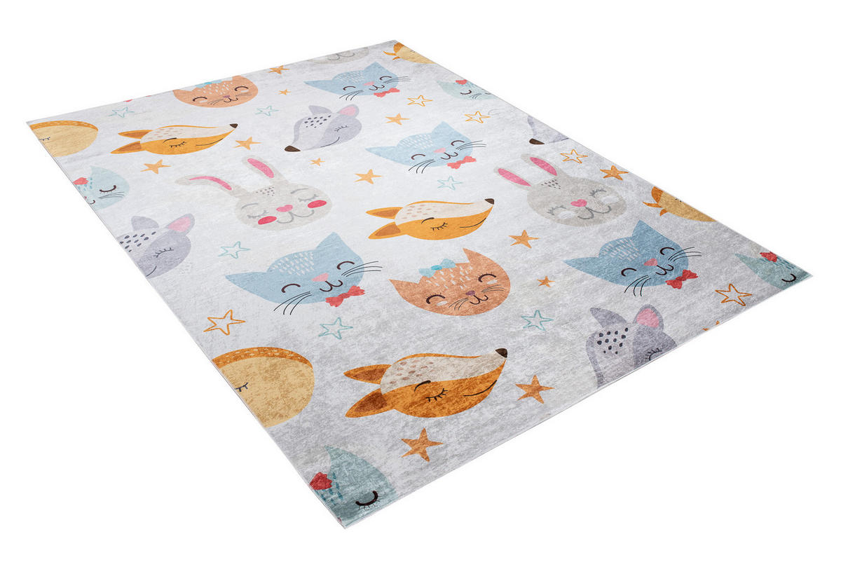 TEPPICH EMMA Grau 140/200 cm - Grau, Kunststoff (140/200cm) - Tapiso