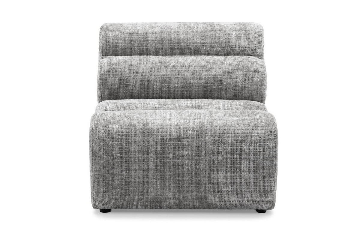 6-SITZER modulares Wohnlandschaft U XXL VEER SET 3 Rechts, 368 x 200 cm, Chenille Webstoff Grau - Schwarz/Grau, Holz/Kunststoff (200/75/368cm) - Muffo