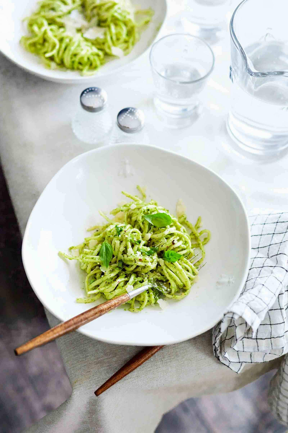 PASTATELLER Biene blau ø 23 cm 4er Set - Blau, Keramik (23cm) - La Rochère