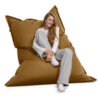 SITZSACK XXL Caree hellbraun, 140x180cm groß für Outdoor - Hellbraun, Textil (180/140/30cm) - Bruni