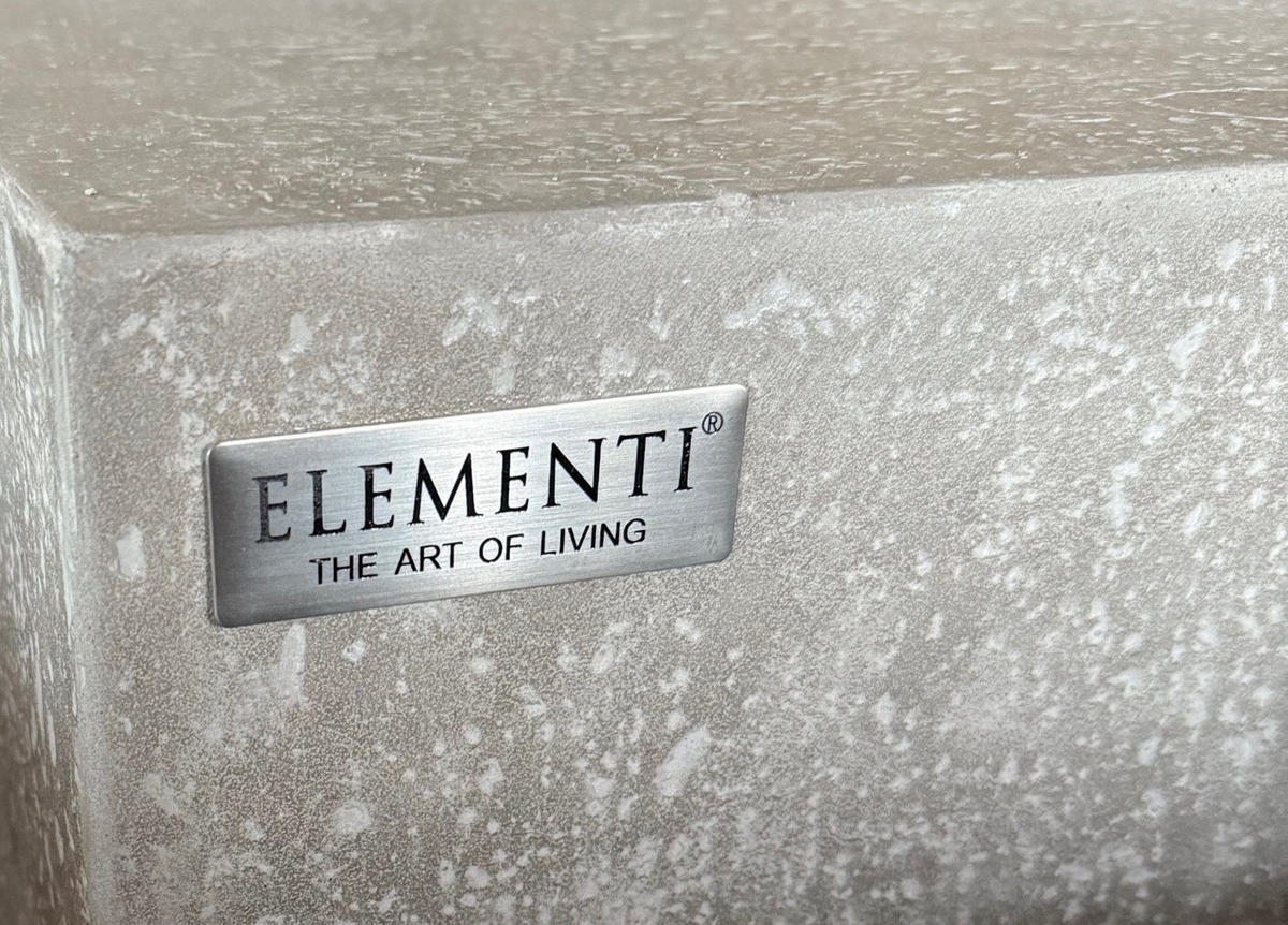 FEUERSTELLE Raung in Beton-Optik grau aus Faserbeton - Grau, Stein (91/42/91cm) - Elementi