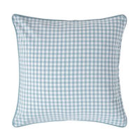 KISSENHÜLLE Vichy-Karo 60/60 cm, 100% Baumwolle - Blau, Textil (60/60cm) - Homescapes