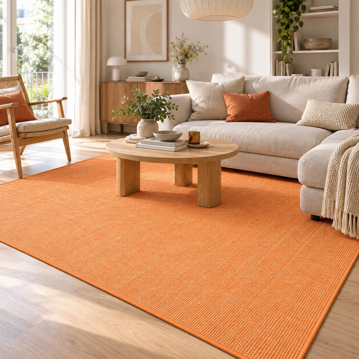 SISAL NATUR TEPPICH KLASSISCH - Orange, Textil (160/200cm) - Snapstyle