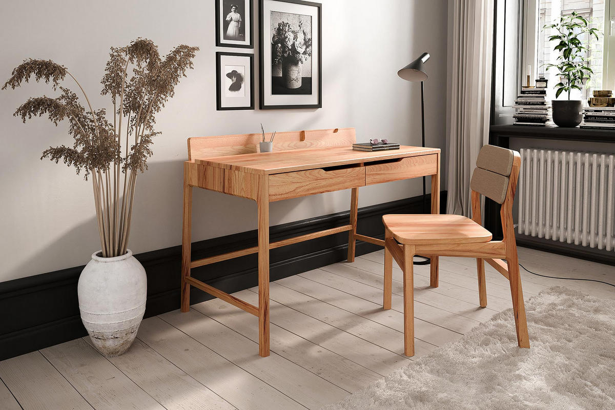 SCHREIBTISCH PAUL Kernbuche - Kernbuche, Holz (65/120/86cm) - byoak