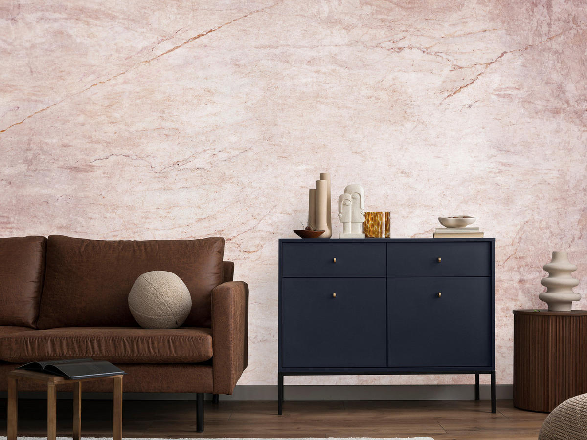 FOTOTAPETE für Wohnzimmer Beton Abstraktion 450x315 - Rosa, Papier (450/315cm) - Muralo