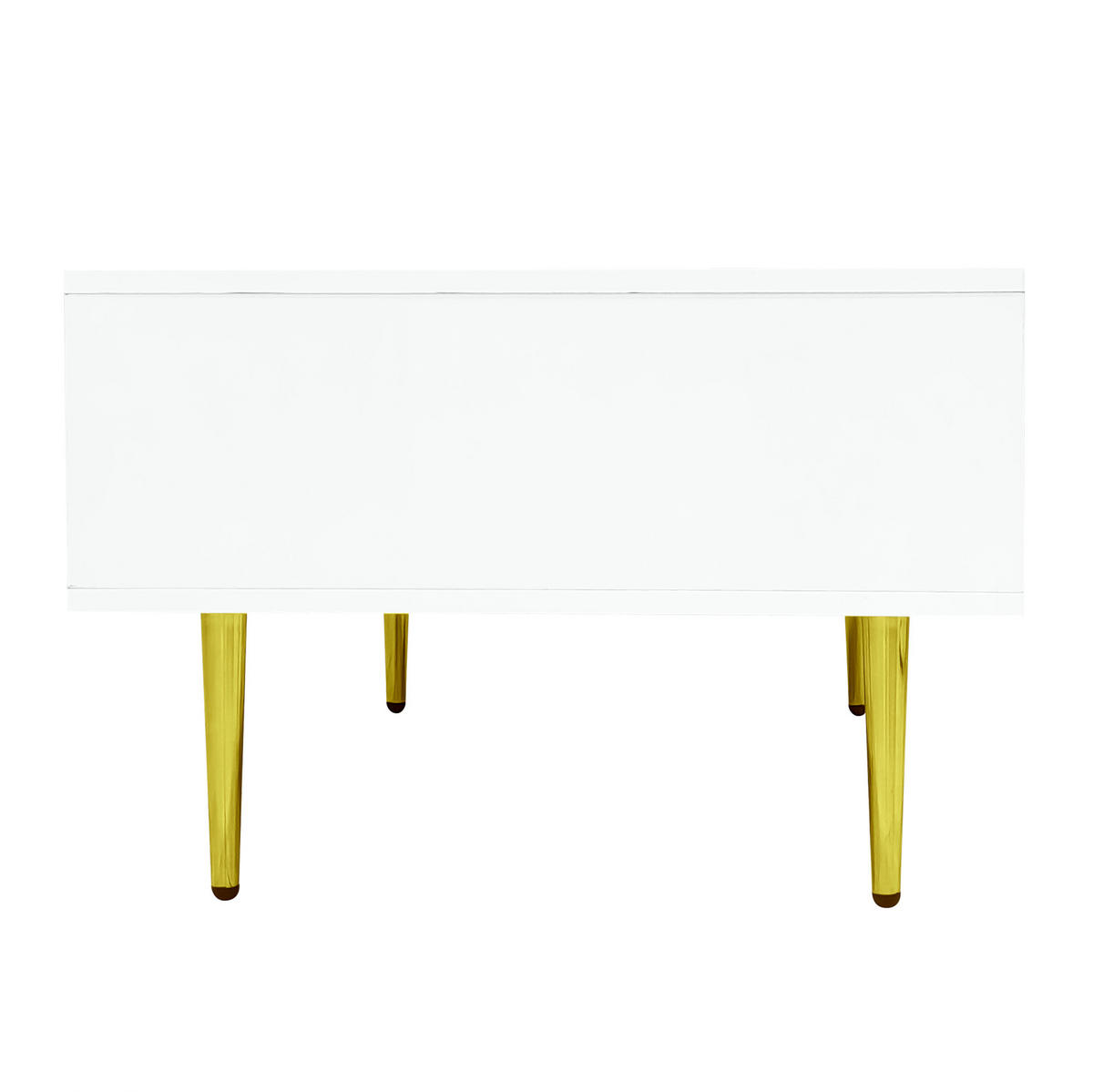 COUCHTISCH aus MDF 100x60x41,5 cm in Weiß mit 2 Schubladen - Weiß, Holzwerkstoff (100/60/41.5cm) - Modfu