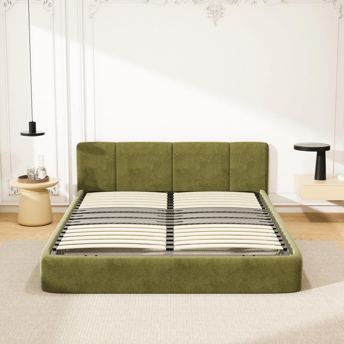 LATTENROST naturbelassen, 140/190 cm, 2 × 15 Latten aus Pappelholz - Multicolor, Metall (140/190cm) - DEWINNER