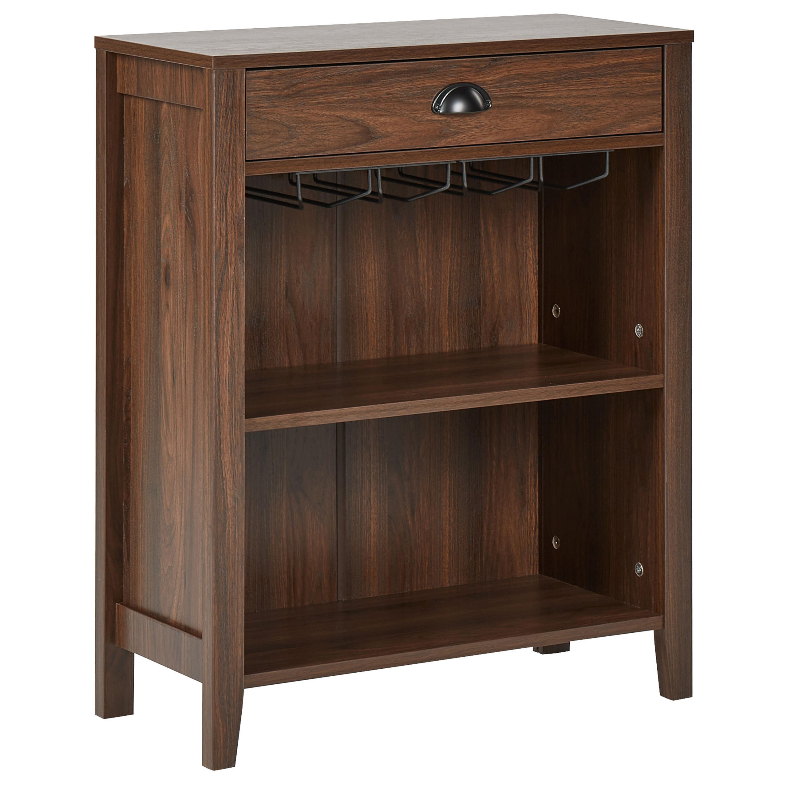 Beliani SIDEBOARD Tmavě hnědý Walkerston