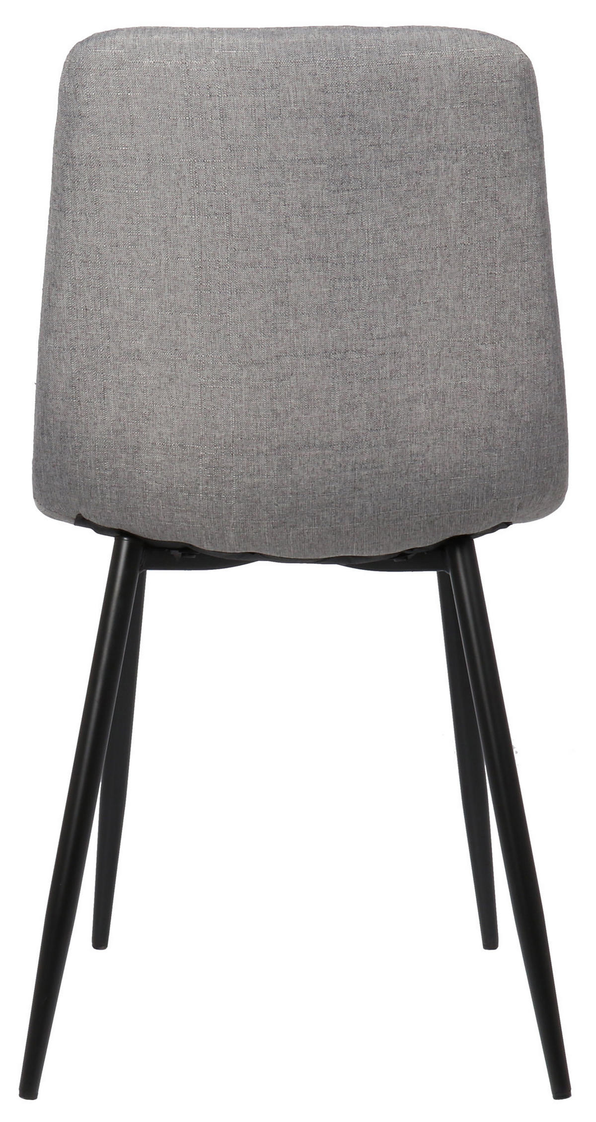 ESSZIMMERSTUHL Till Stoff, Gestell Metall matt Schwarz Grau - Schwarz/Grau, Textil/Metall (45/88/52cm) - TPFLiving