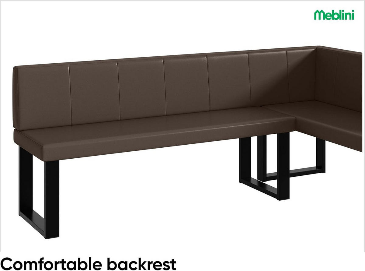 ECKBANK PETER_U - Braun, Leder (142/196cm) - Meblini