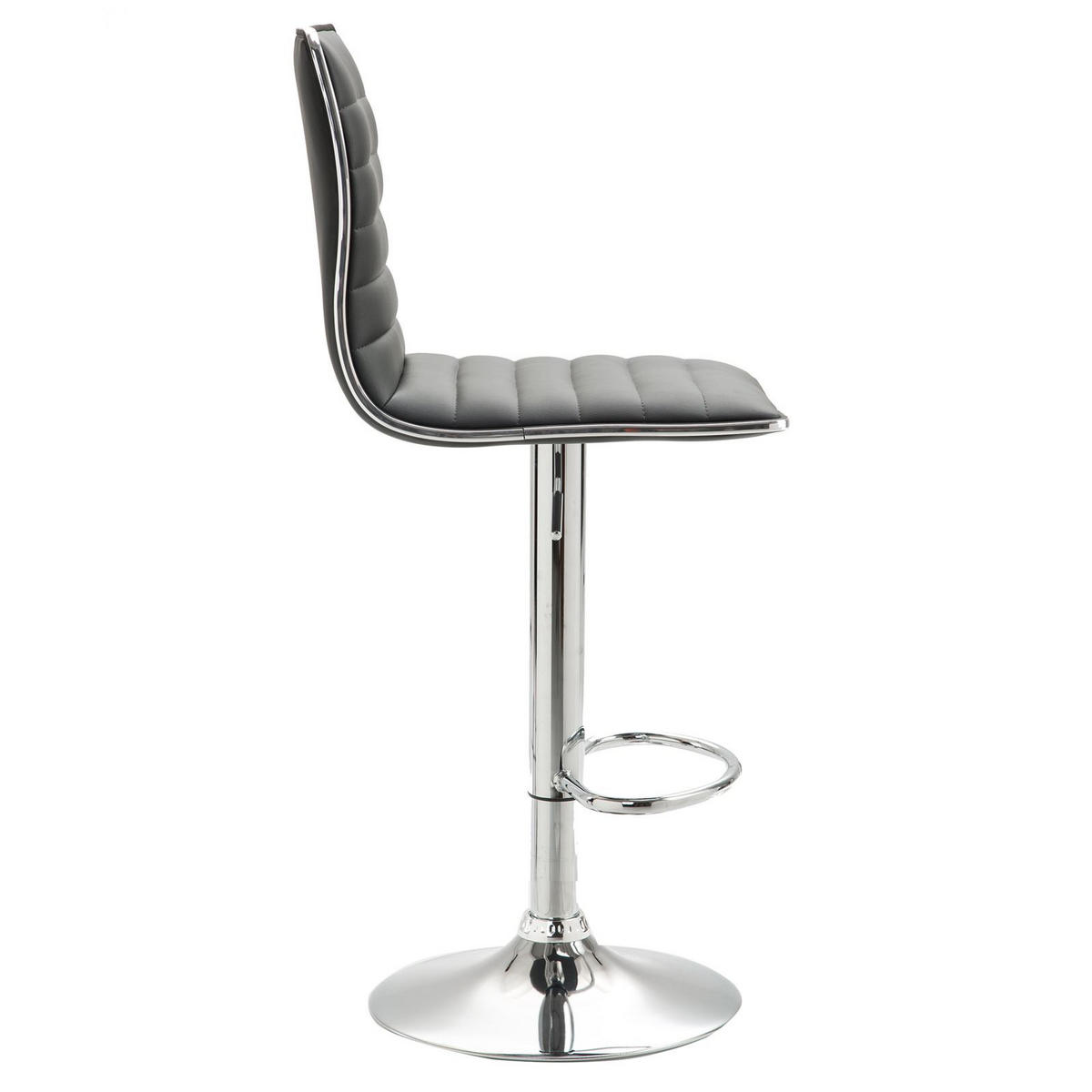 BARHOCKER ROCA 2ER-SET - Grau, Textil/Metall (40/114/47cm) - IDIMEX