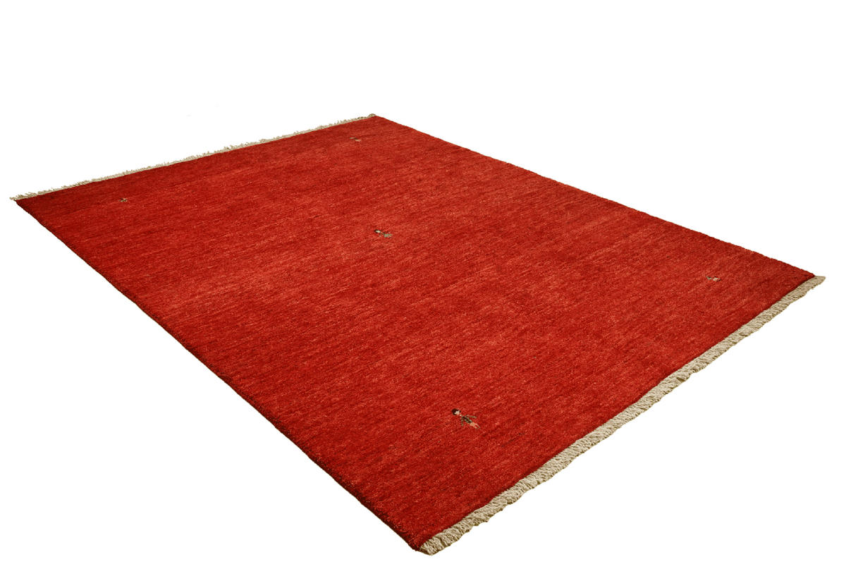 GABBEH-TEPPICH handgeknüpft Rot 240/169 cm Schurwolle - Rot, Textil (169/240cm) - Looma