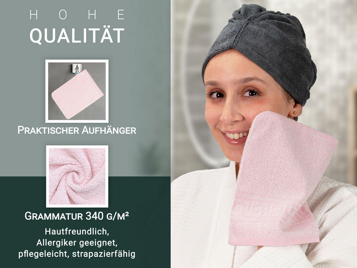 WASCHHANDSCHUH, 20er-Set, 16x22 cm, 70% Baumwolle, 30% Polyester, Rosa - Rosa, Textil (16/22cm) - Zollner