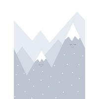 FOTOTAPETE Berge 200 x 279 cm - Blau, Papier (200/279cm) - ESTAhome