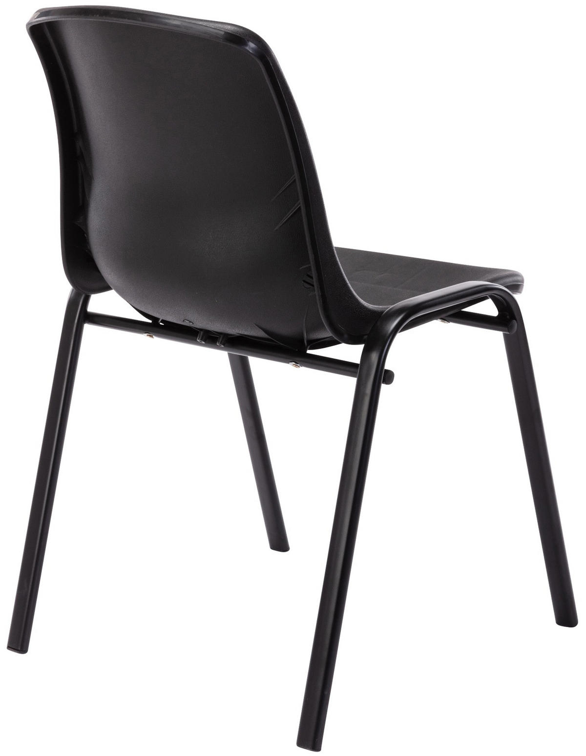 STAPELSTUHL Kunststoff schwarz - Schwarz, Kunststoff/Metall (47/76/52cm) - CLP