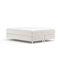 BOXSPRINGBETT Sub Ecru 160/200 cm mit Latex-Topper - Ecru/Silberfarben, Holz/Holzwerkstoff (160/200cm) - Maison de Reve