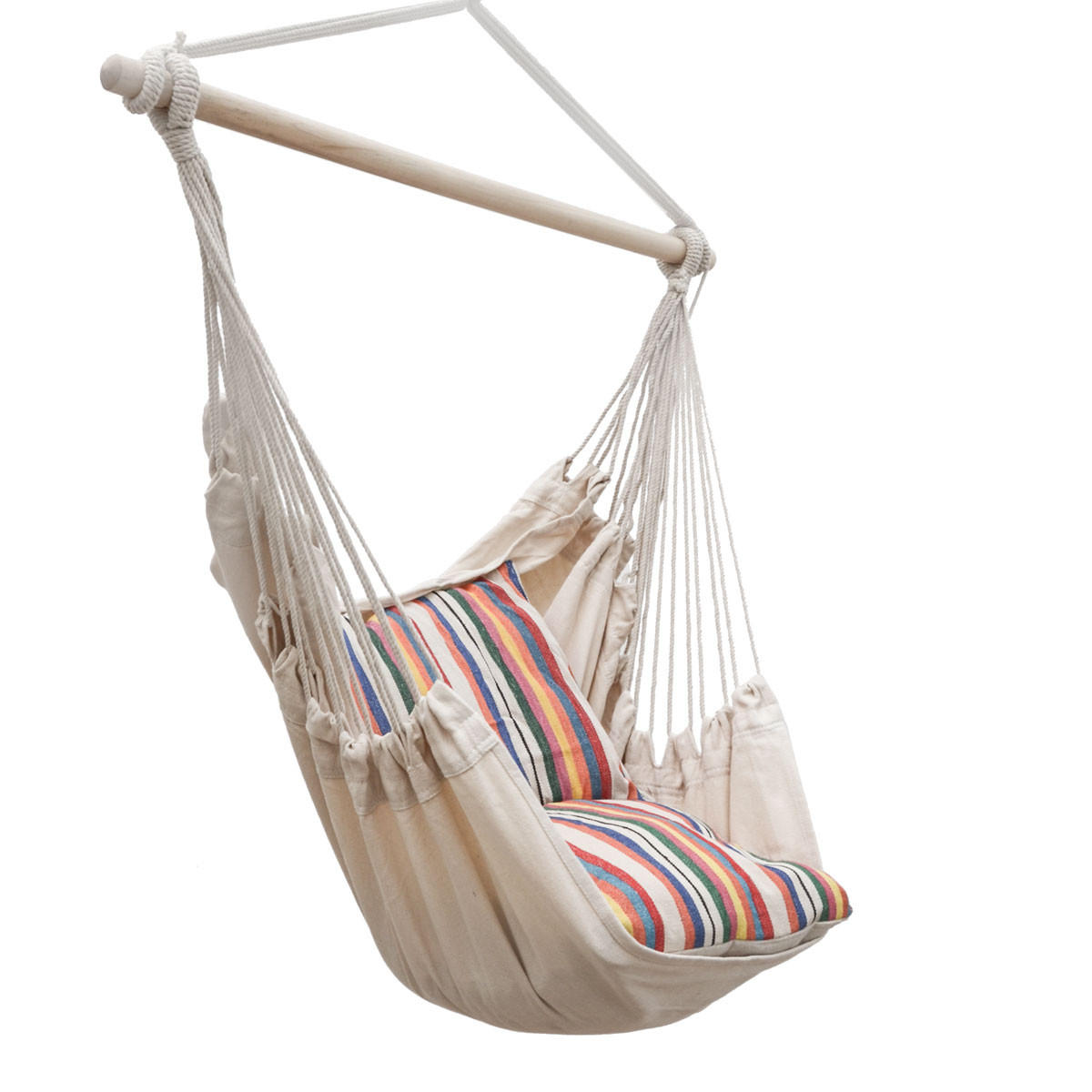 HÄNGESESSEL bis 120kg, 95/130cm, Beige - Beige, Textil (95/140/130cm) - Amanka