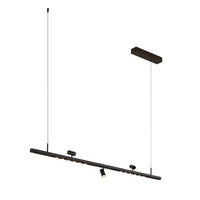 PENDELLEUCHTE MIT SPOTSTRAHLERN Lyne, Schwarz, 125cm - Schwarz, Metall (125/125/8.5cm) - KOSILUM