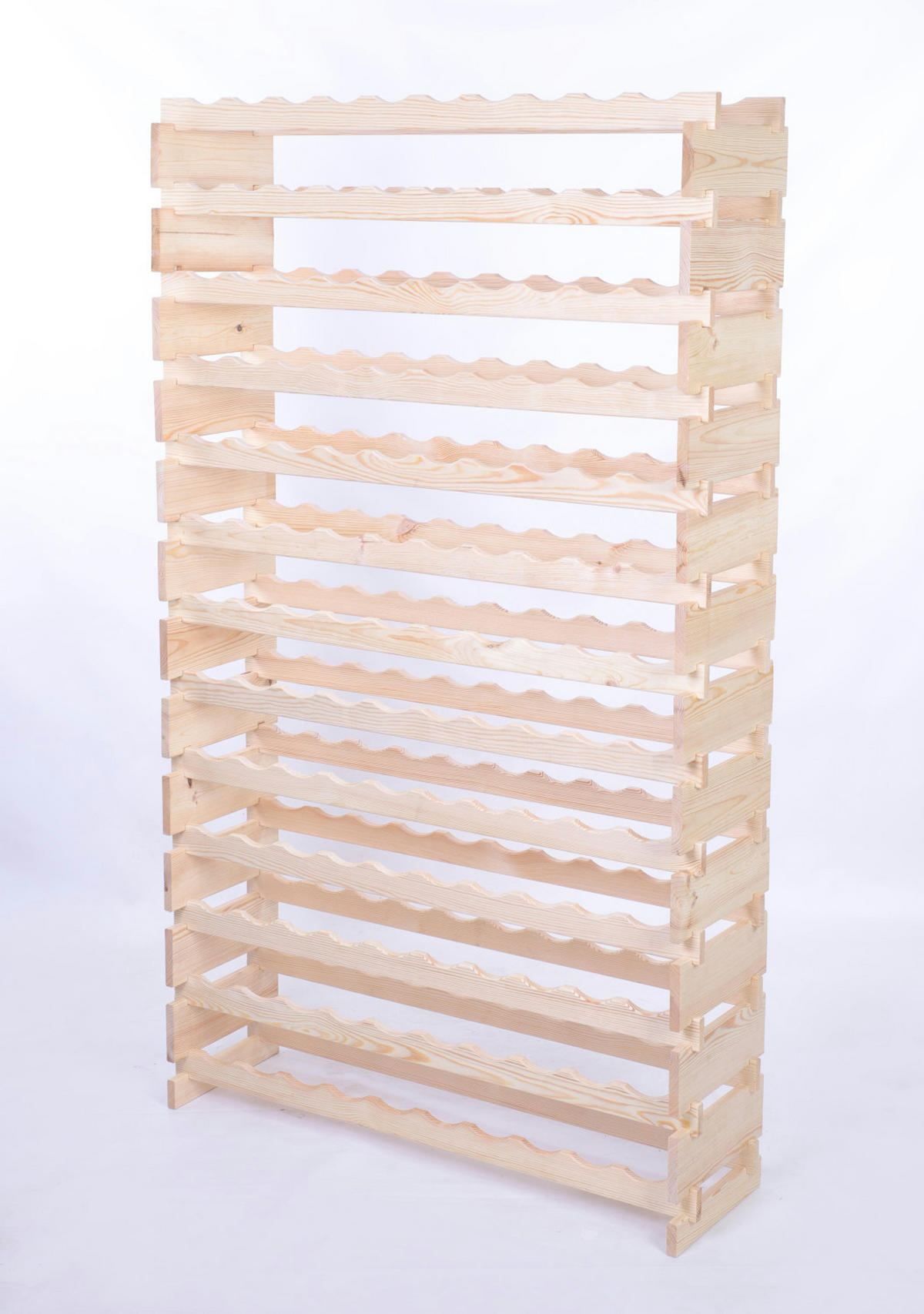 WEINREGAL VINOTECA FLEX PRO HxBxT 177x103x28cm 130 Flaschen auf 13 Ebene Natur unbehandelt - Naturfarben, Holz (103/177/28cm) - PROREGAL