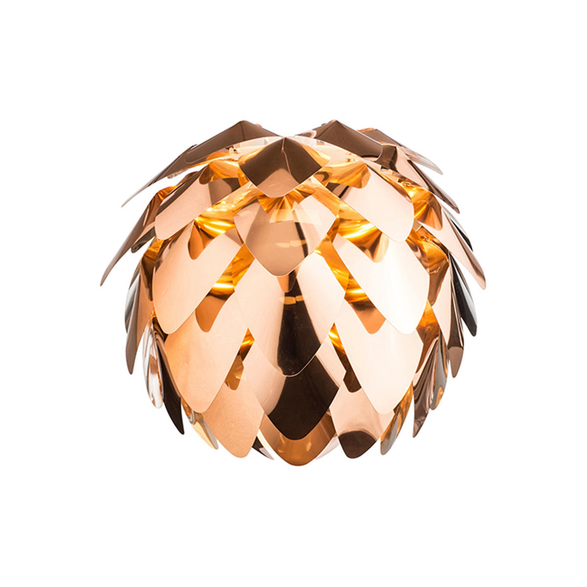 PENDELLEUCHTE ENCOMBRE Kupferfolie 15 W - Kupferfarben, Metall (43/43/38cm) - Rendl