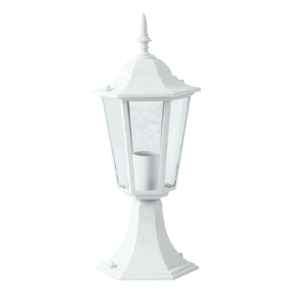 WEGELEUCHTE Design Stehlaterne Weiß - Weiß, Glas (17/17/40.3cm)