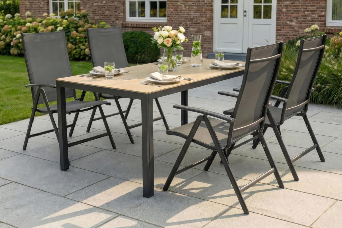 GARTENTISCH Ela Teak 150/200x90x75cm, Holz, Natur - Naturfarben, Holz (150/90/75cm) - dasmöbelwerk