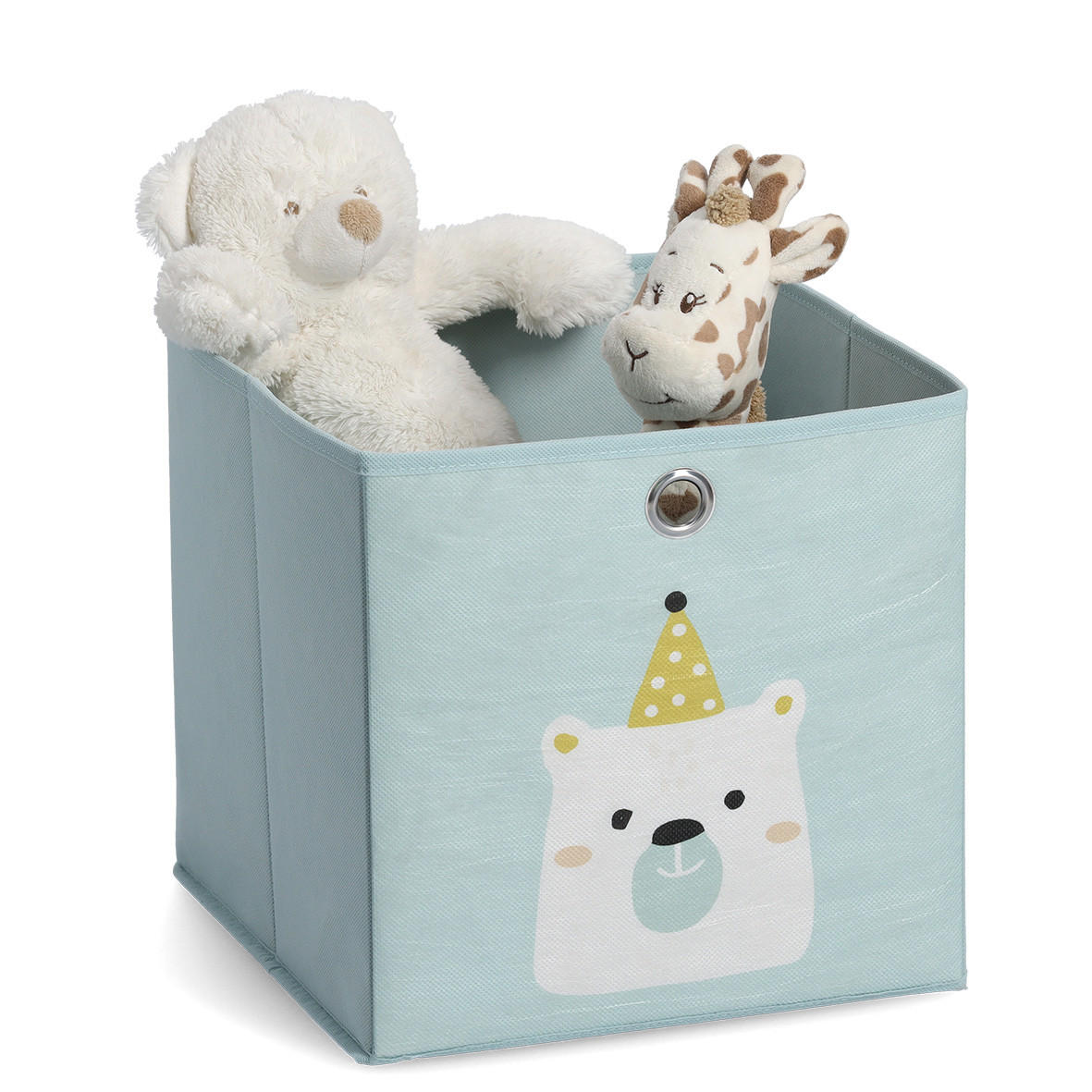 AUFBEWAHRUNGSBOX Icebear, Vlies - Mint - Mintgrün, Textil (28/28cm) - Zeller Present
