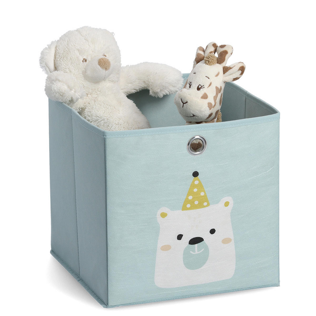 AUFBEWAHRUNGSBOX Icebear, Vlies - Mint - Mintgrün, Textil (28/28cm) - Zeller Present