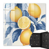 SCHLÜSSELBOX Schwarz 30x30 cm- Türöffnung nach rechts - Lemon Charm - Gelb, Metall (30/30/5cm) - TULUP