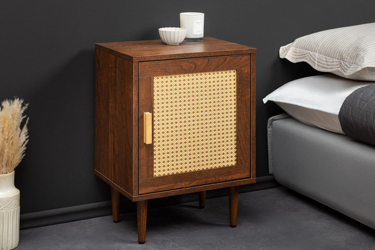 NACHTTISCH VIENNA Schichtholz Braun 60 cm - Braun, Holz/Holzwerkstoff (40/58/30cm) - riess-ambiente