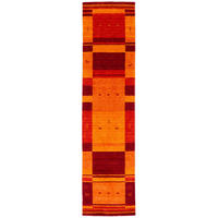 NATUR WOLLE TEPPICH GABBEH ESTA LÄUFER - Rot, Textil (90/160cm) - Pergamon