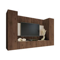 WOHNWAND Deromi V - Braun, Holzwerkstoff (260/150/38cm) - MIRJAN24