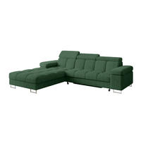 ECKSOFA mit Schlaffunktion Ottomane Links COMA L 271x203x79 Grün Cord - Waldgrün, Holzwerkstoff/Textil (271/203cm) - ALTDECOR