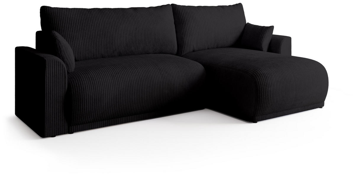 ECKSOFA MORENO mit Schlaffunktion Anthrazit Grau - Anthrazit, Textil (262/160cm) - Bromarkt