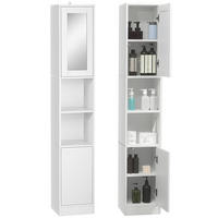HOCHSCHRANK DE-12488 mit spiegel 30/28/170 cm Weiß - Weiß, Holzwerkstoff (28/170/30cm) - ComfortXL