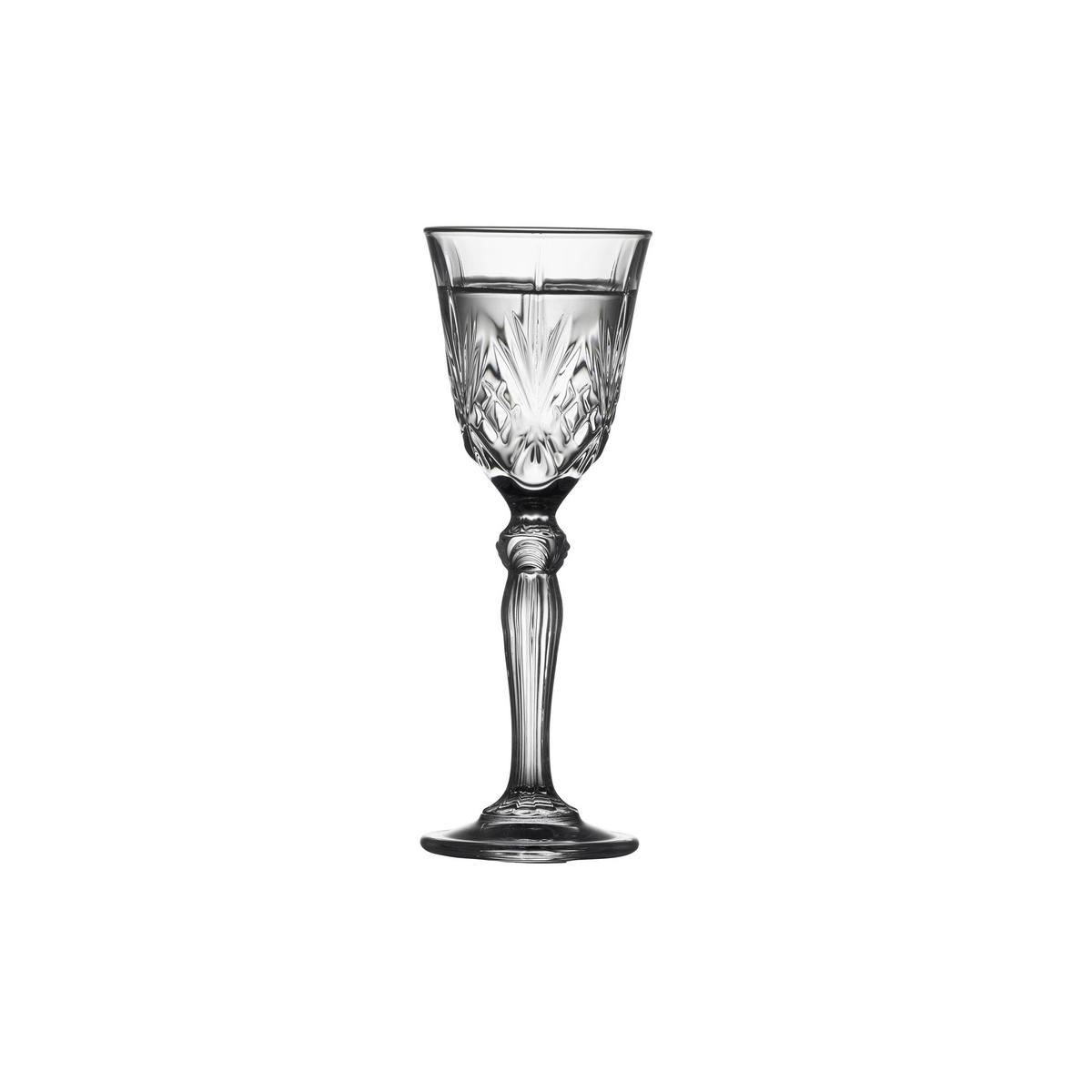 SCHNAPSGLAS Melodia 4er Set, Kristallglas, Transparent, 50 ml - Transparent, Glas (0.05L) - Lyngby Glas